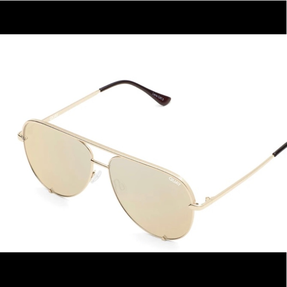 Quay High Key Sunglasses - Gold/Gold